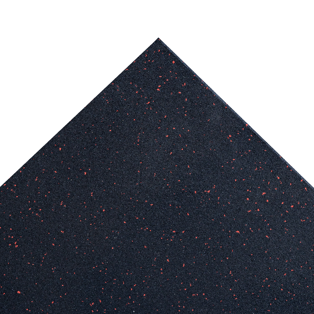 Rubber Gym Flooring - Red Fleck - 15mm Gym Mats