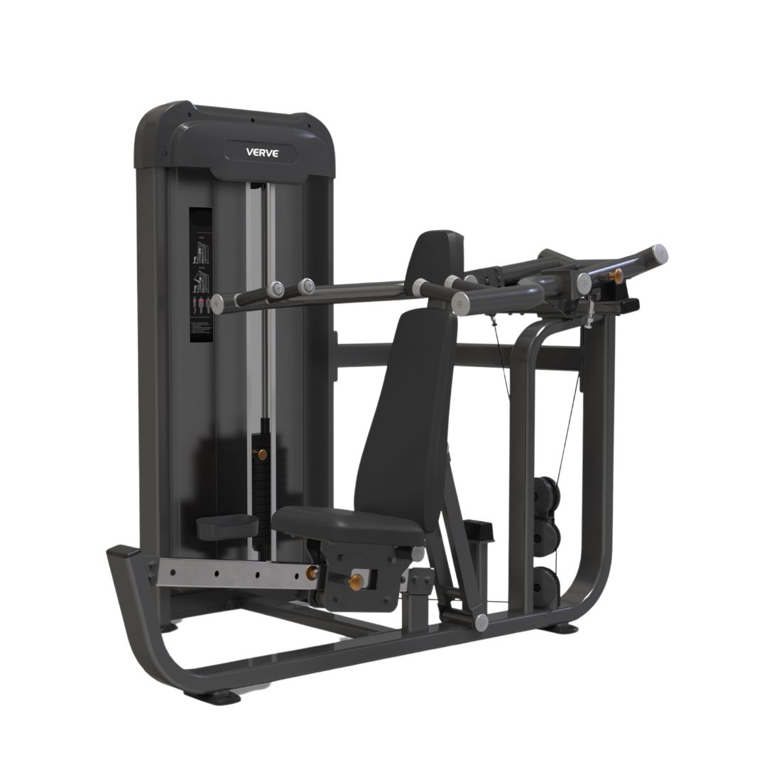 VERVE Pin Loaded Multi Press (Chest/Shoulder) Black Upholstery - Makoto Series | Pre-Order ETA Early June